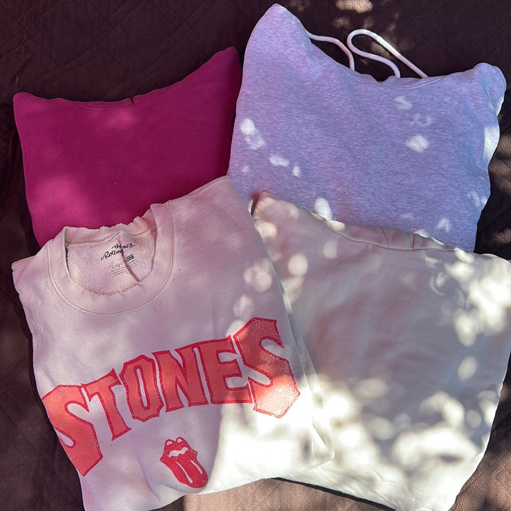 4 sweatshirts